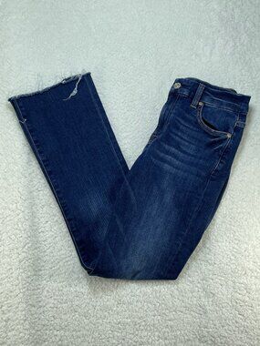 7 For All Mankind Jeans Womens Sz 25 Blue Dark Wash Bootcut Low Rise 25x27
